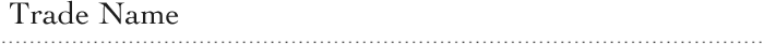 Trade Name