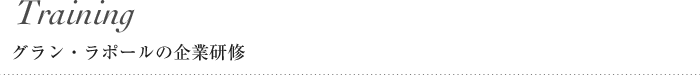 Training グラン・ラポールの企業研修