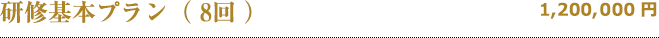 研修プラン（8回） 1,200,000円